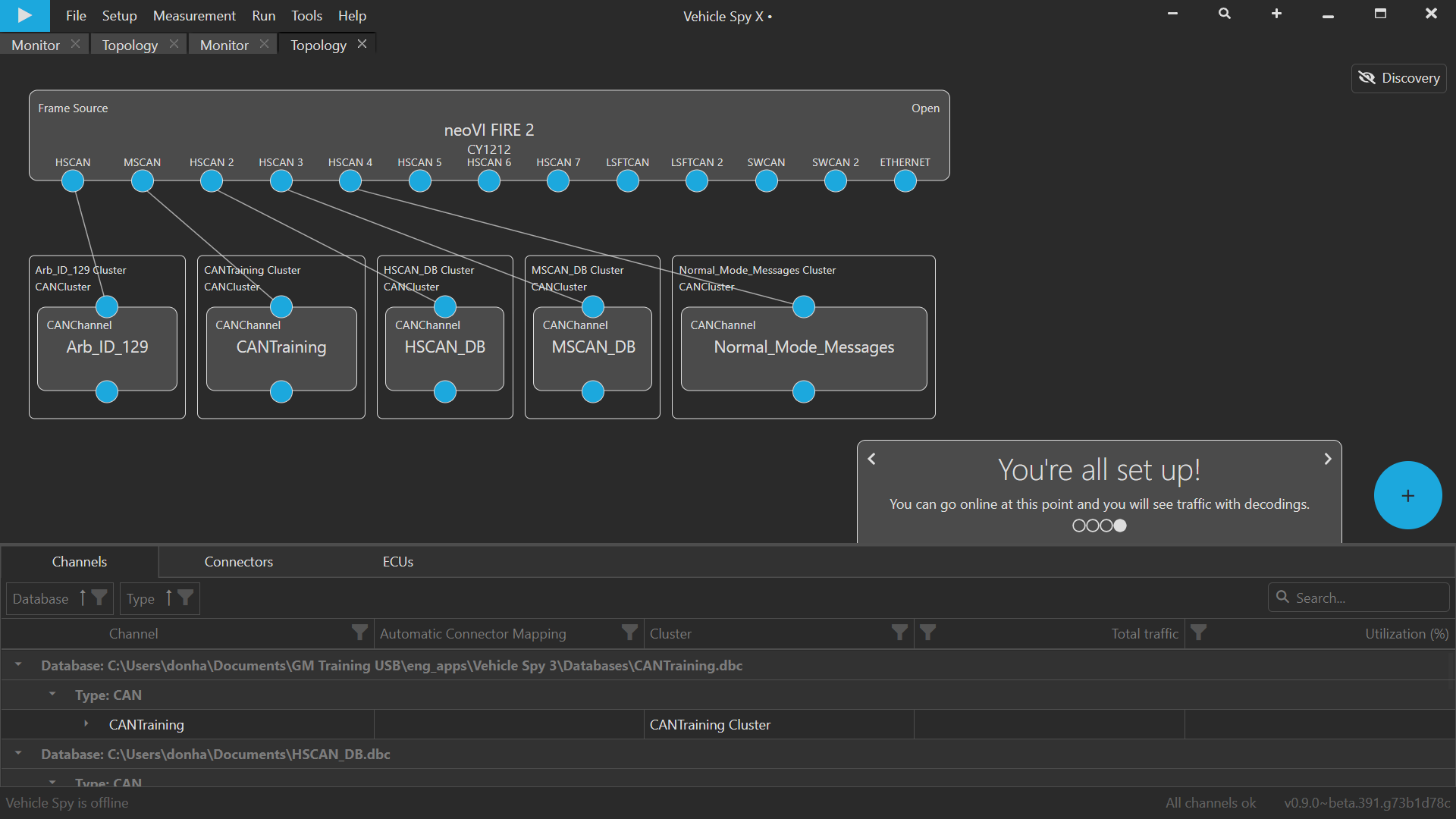 Vehicle Spy X Topology View