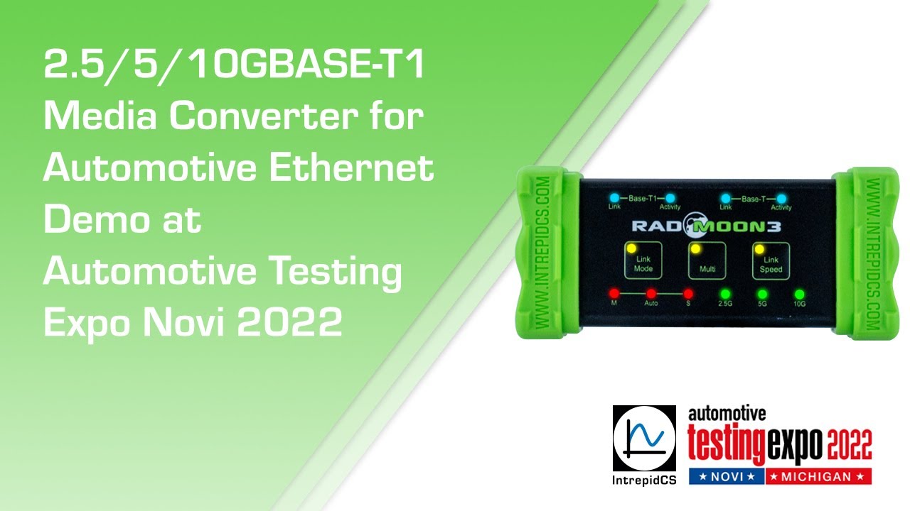 2.5/5/10GBASE-T1 Media Converter for Automotive Ethernet Demo at Automotive Testing Expo Novi 2022